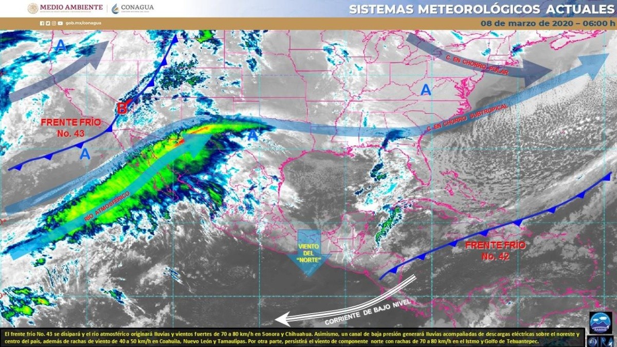 Alerta: frente frío traerá fuertes lluvias y -5 grados en estos estados