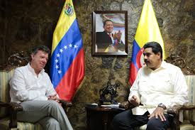 las posturas del presidente maduro y santos 