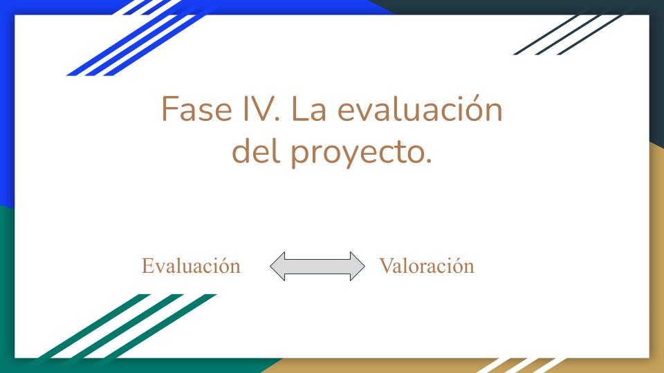 La evaluación del proyecto. ¡Pincha aquí!