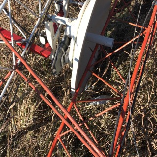 Dos caballos destruyen antena de servicio de Internet