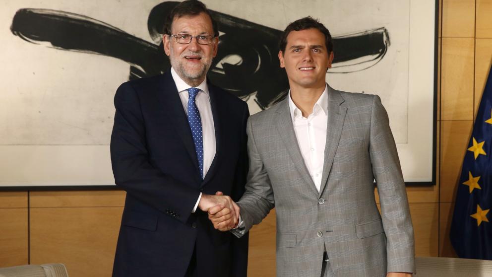 Rivera y Rajoy se muestran optimistas de cara al acuerdo.