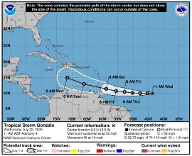 LAIGLESIA DEBE PARARSE FIRME ANTE AMENAZA DE HURACAN GONZALO A VENEZUELA