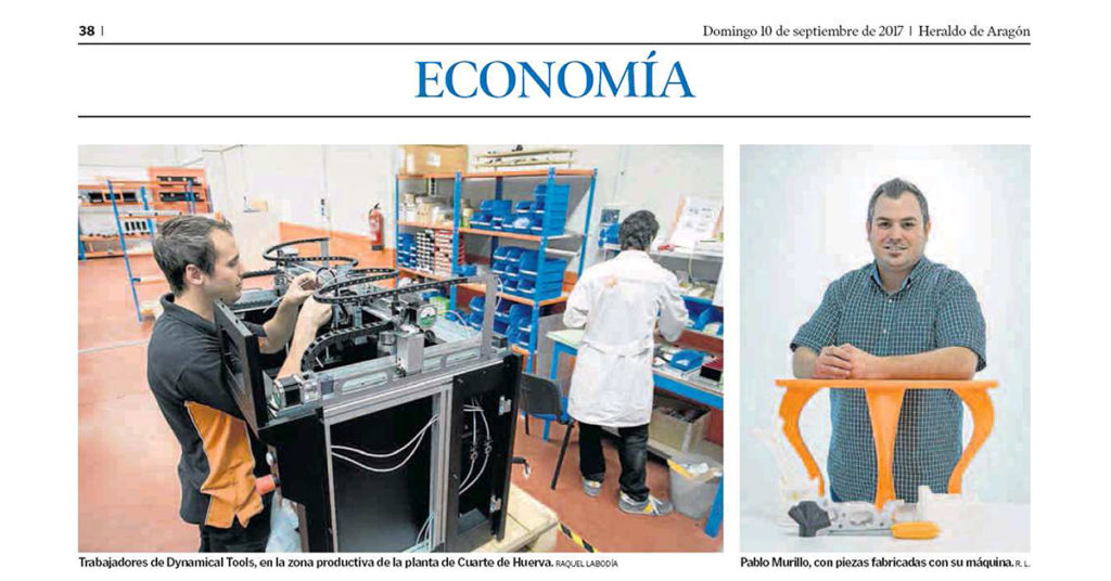 Impresoras aragonesas 3D con proyección meteórica.