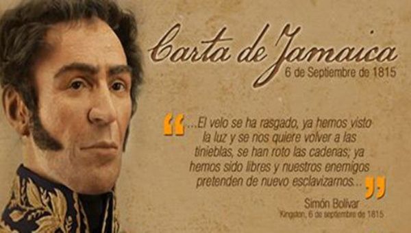"Carta de Jamaica" Simón Bolívar. 