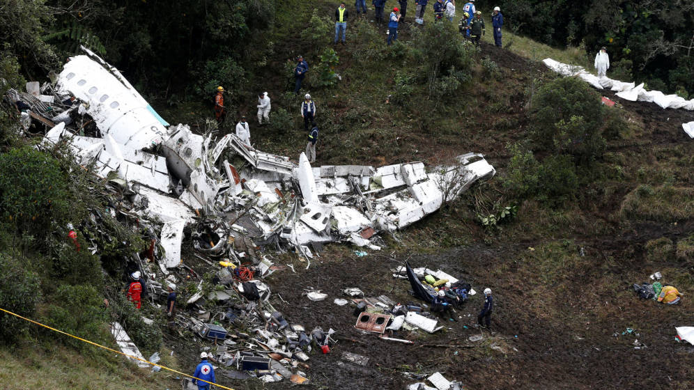 El incidente de los futbolistas del equipo de Chapecoense (Martín Arriagada)
