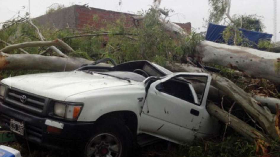 El temporal dejo dos fallecidos, arboles y postes caídos, lugares sin luz, sin agua y destrozos materiales.