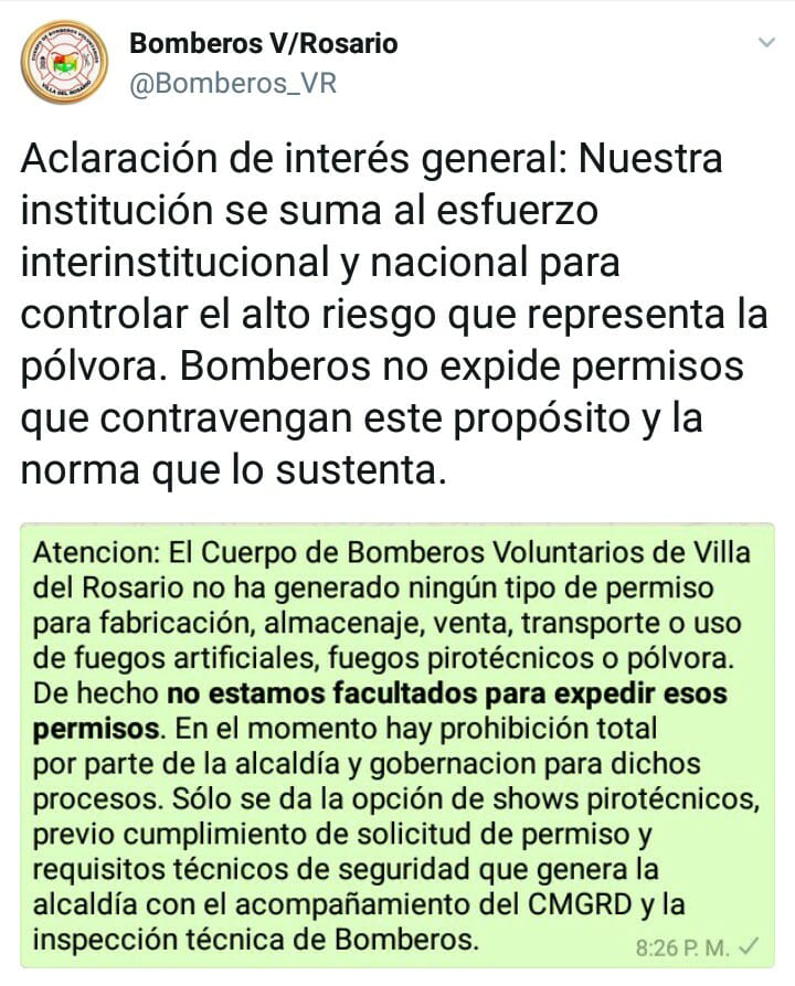 ¿Permisos para comercializar pólvora?