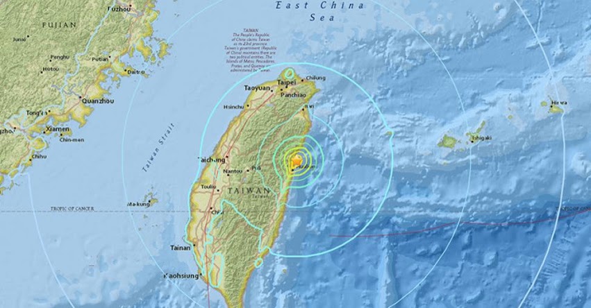 Un Gran Terremoto Sacudió Taiwán